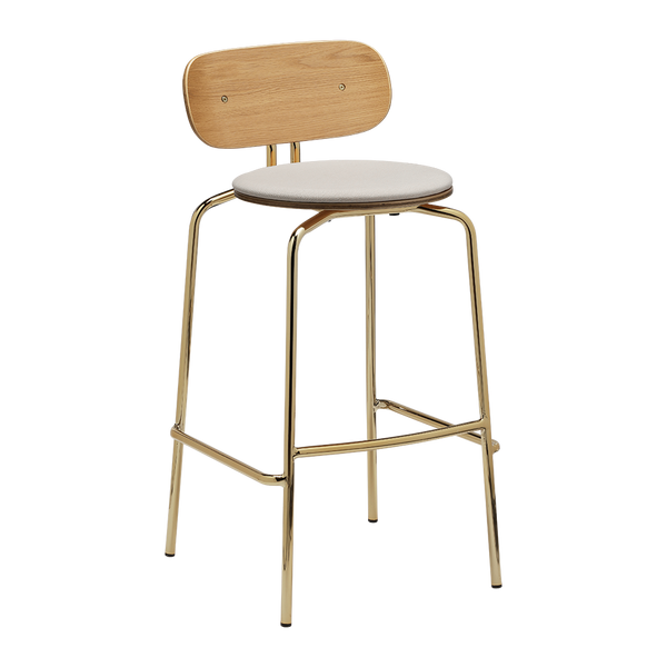 UMAGE Packshot 5918 1C719 02 Curious Bar Stool Oak Brass White Sands 2